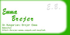 emma brejer business card